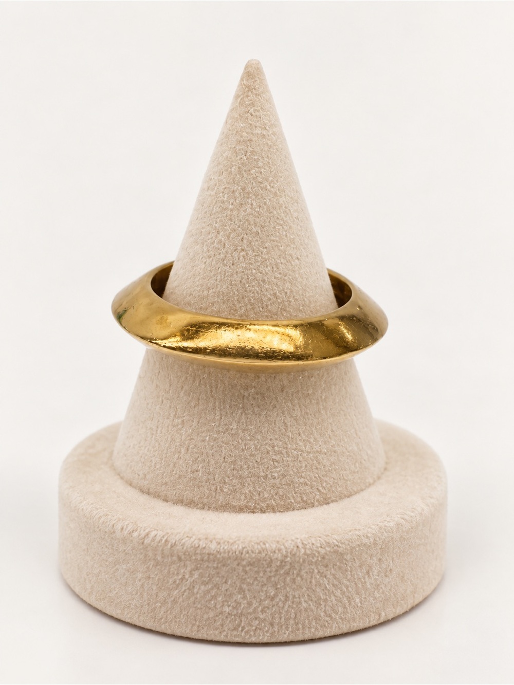 Bottega Veneta 925 Sterling Silver Gold Tone Band Ring Size 8 Unisex
